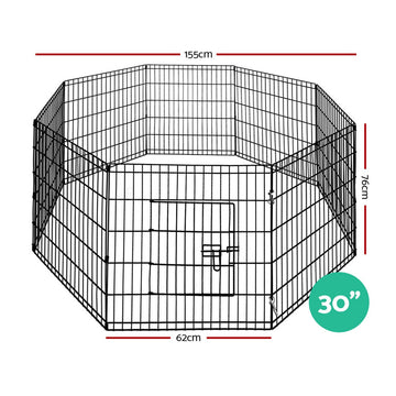 i.Pet 30" 8 Panel Pet Dog Playpen Puppy Exercise Cage Enclosure Play Pen Fence i.Pet